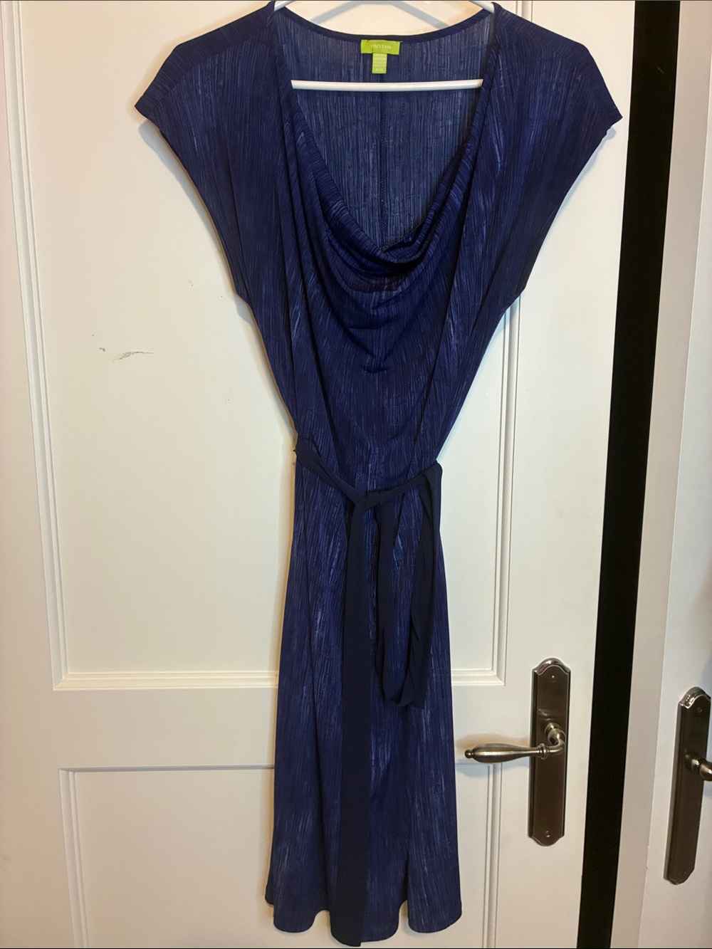 Tristan Navy Blue Tie Front Dress👵MT